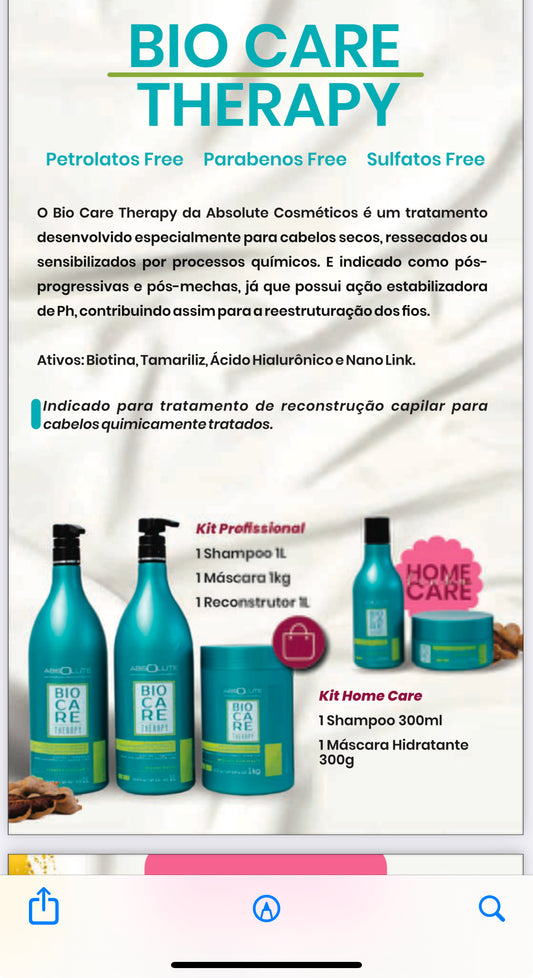 Kit Profissional de Terapia Bio Care
